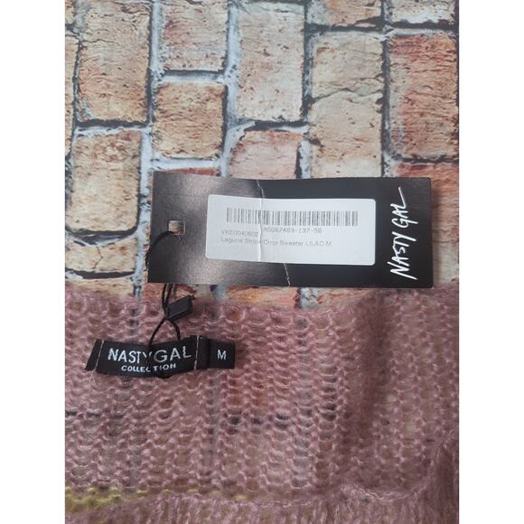 NWT Nasty gal Laguna Stripe Crop Sweater Size M - Picture 6 of 6